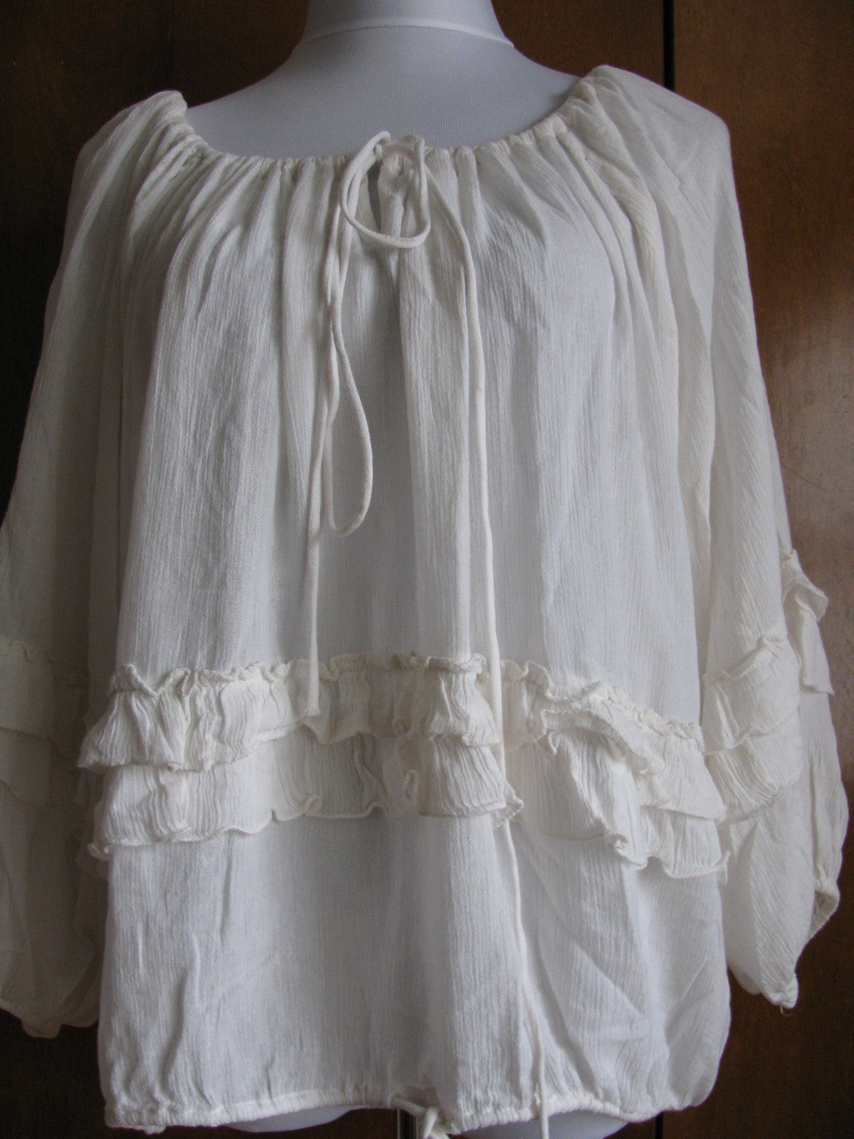 Denim & Supply women's cotton/viscose antique cream top Medium 