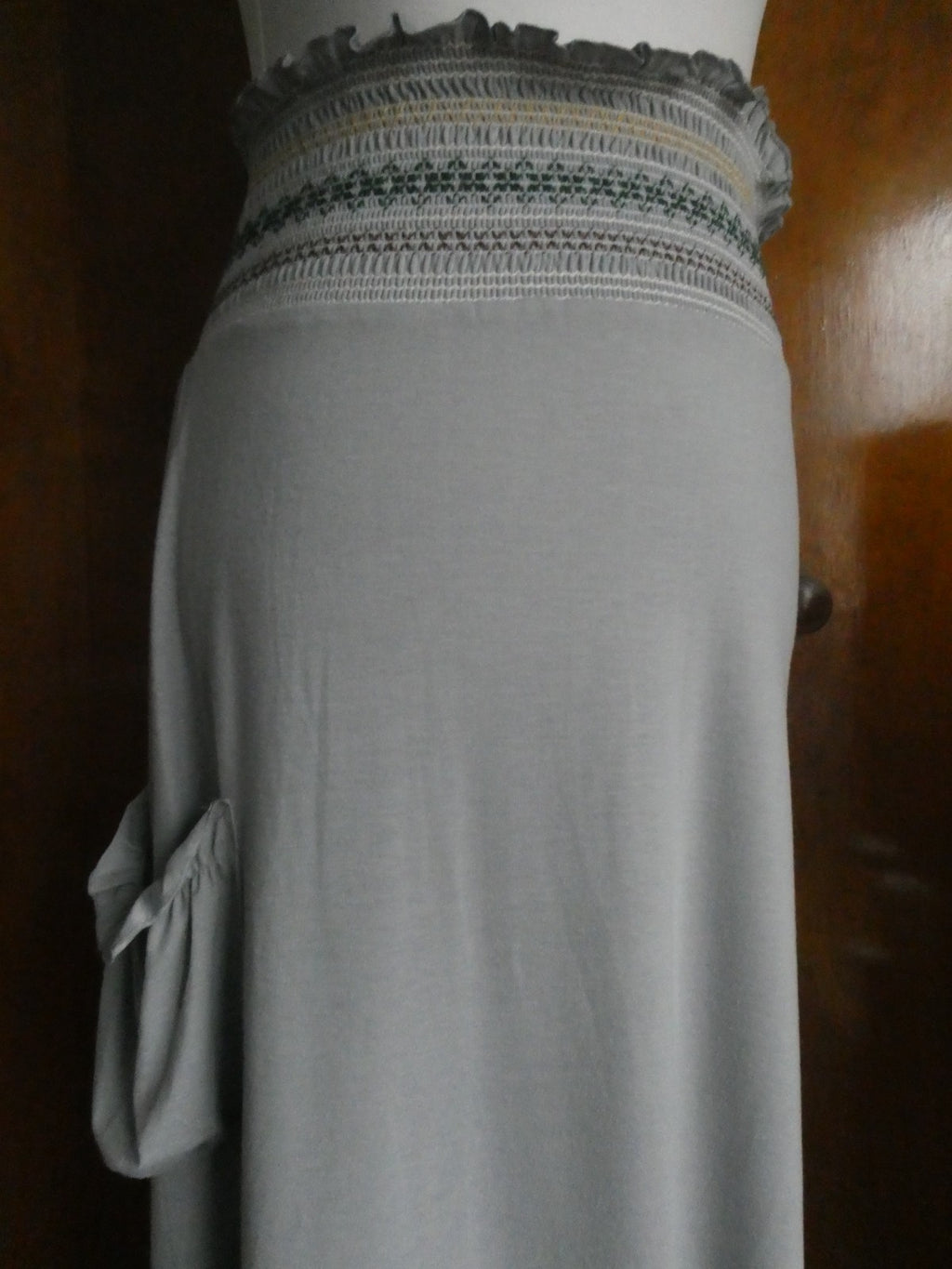 Mimi Chica women gray detailed skirt Large with pockets Large