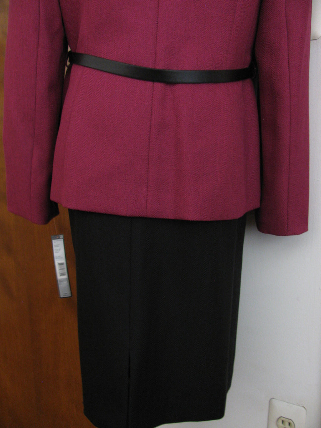 Tahari Asl Women’s Purple Belted 2 Piece Skirt Suit Size 16P New
