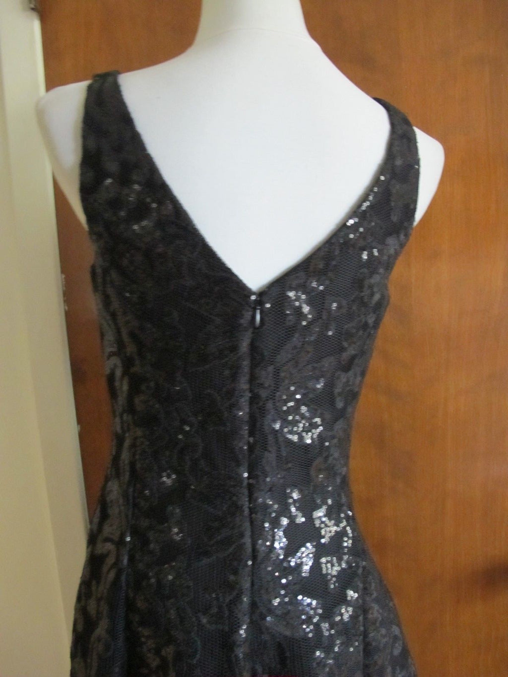 Ralph Lauren womens black evening A-line dress Size 8