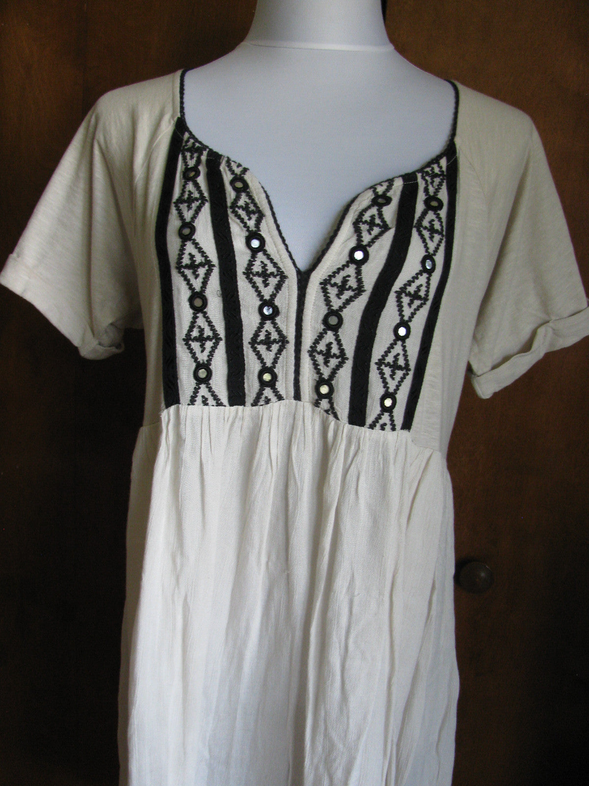 Free People Women's sand embroidered dress New