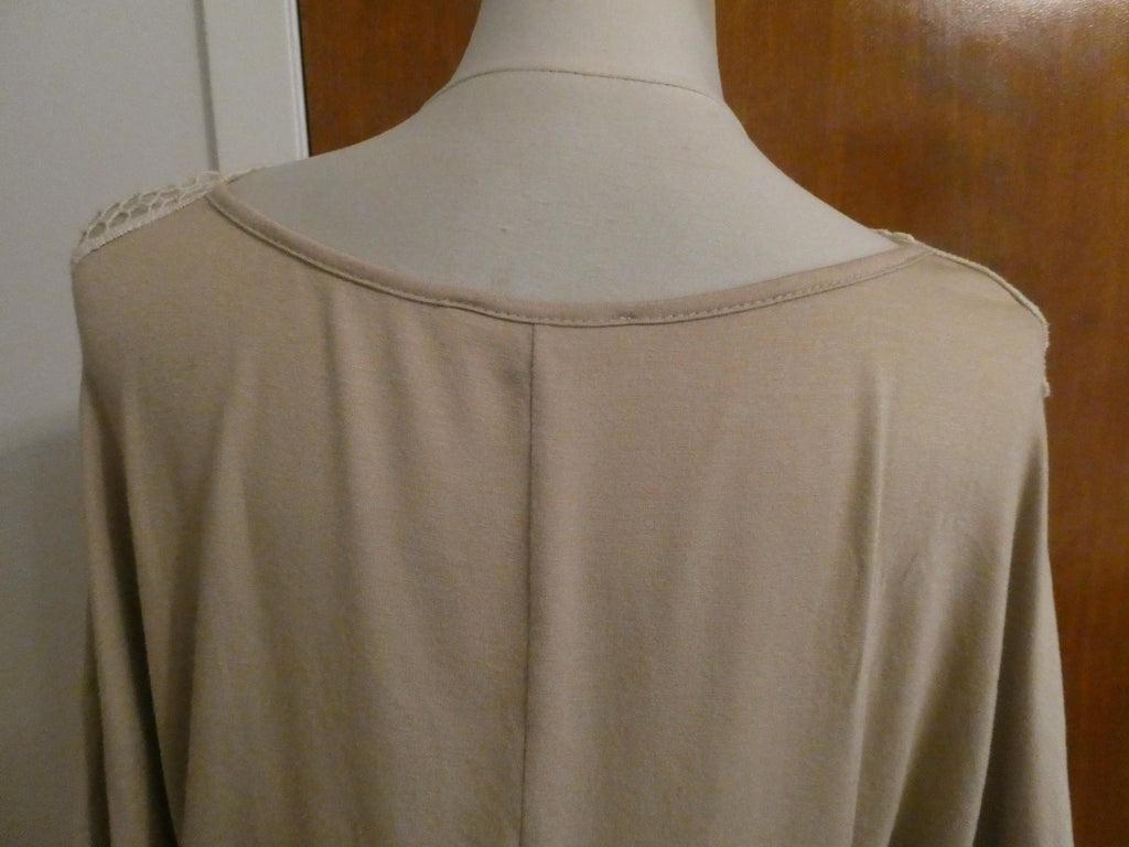 MCM women's beige rayon crocheted top size Large