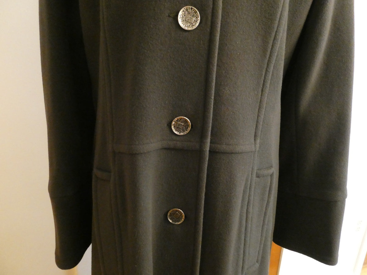 Marvin Richards Women's Long Wool Blend Coat Classic Winter Size 14(fit size8)