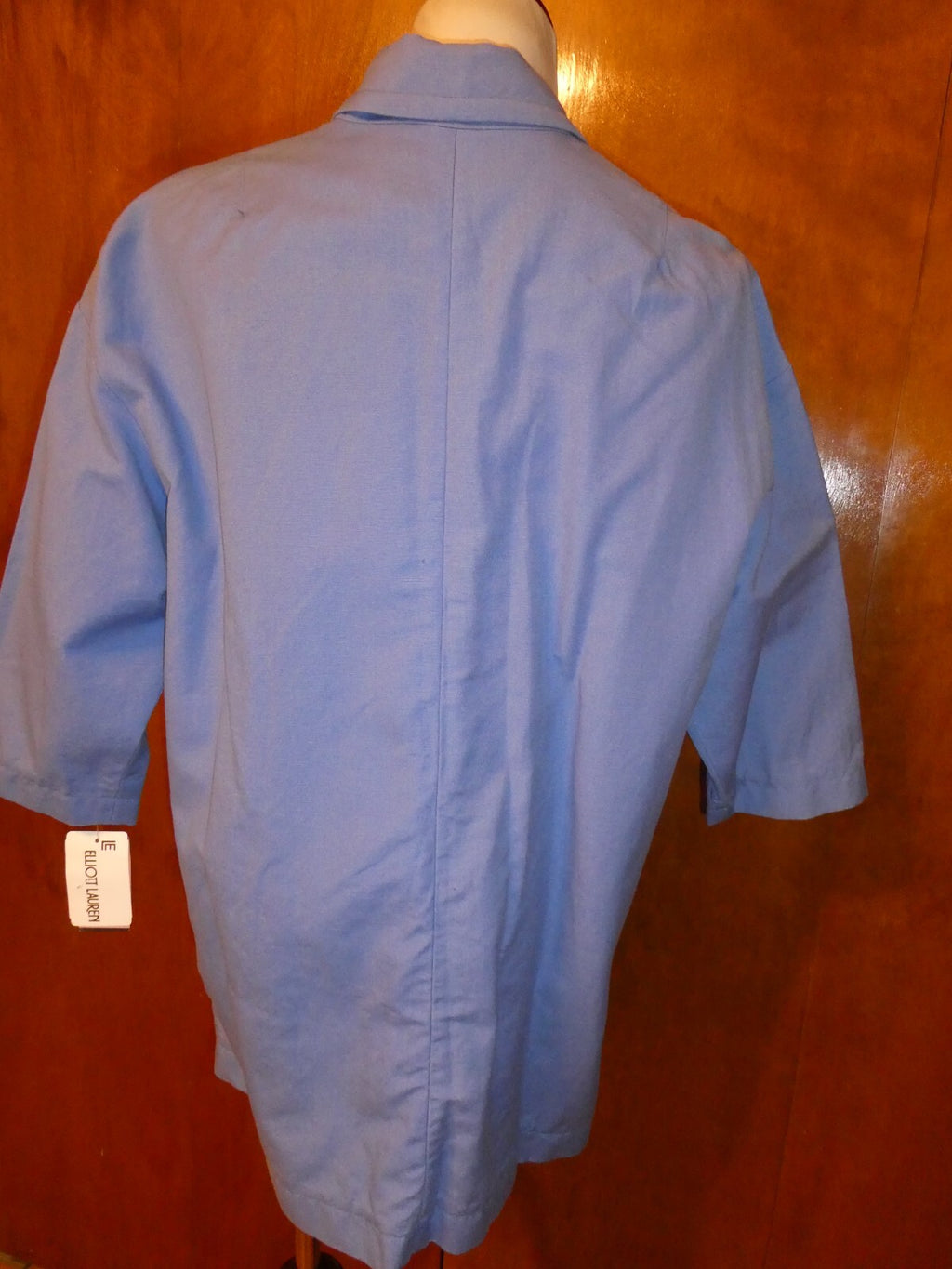Elliott Lauren Women's Blue Linen Long Blazer Jacket Size 14