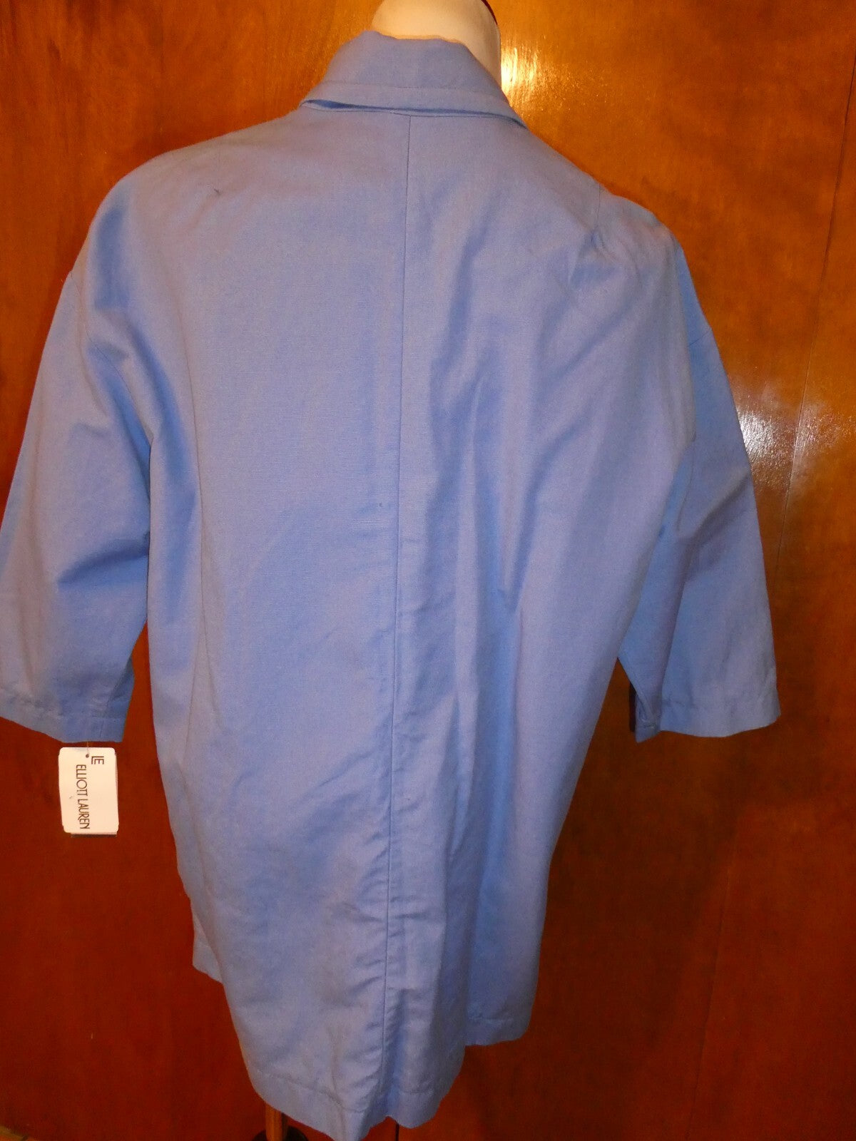 Elliott Lauren Women's Blue Linen Long Blazer Jacket Size 14