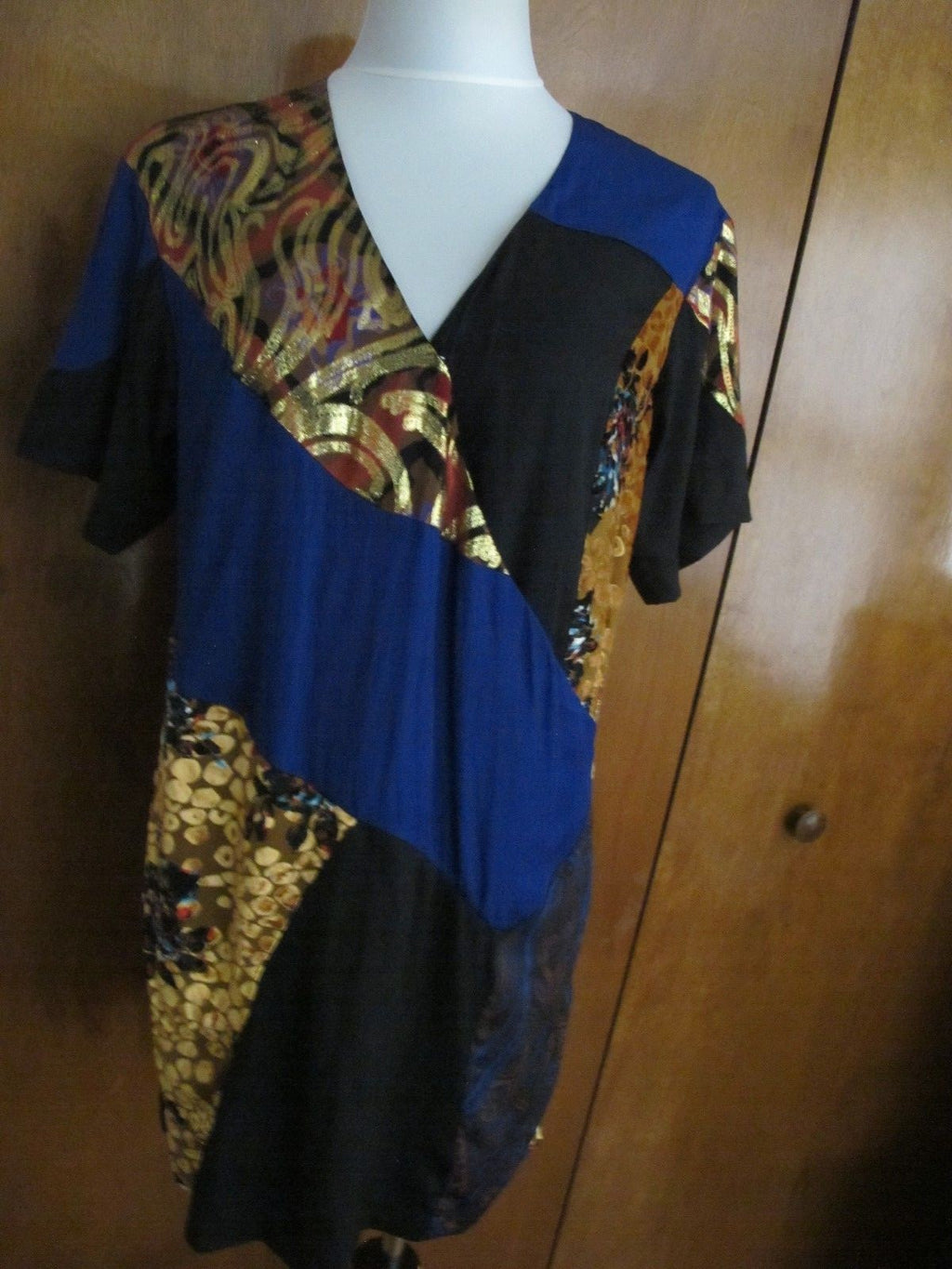 Anthropologie Women's HD In Paris Black Motif Evening Viscose Silk Dress 8P NWT