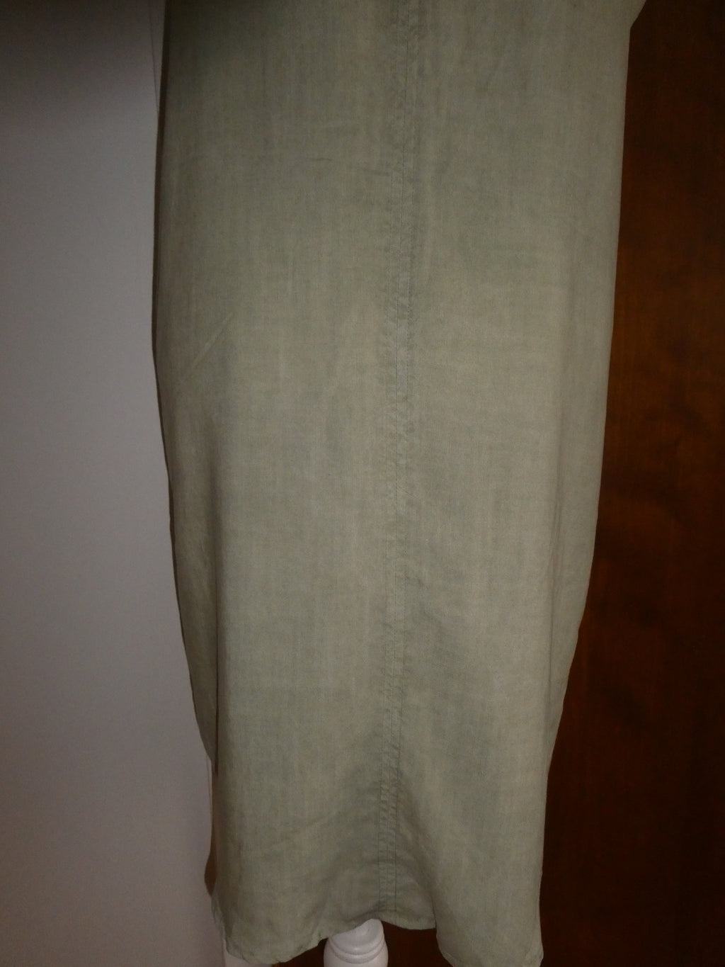 Anthropologie Cloth & Stone 100% Tencel Olive Green Midi Dress Summer Halter NWT