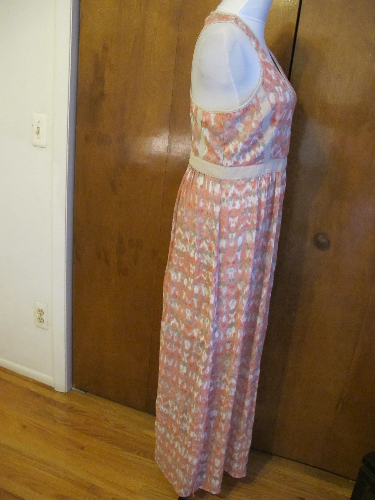 Calvin Klein Women's Multi Color Maxi Detailed Dress Size 10 NWT