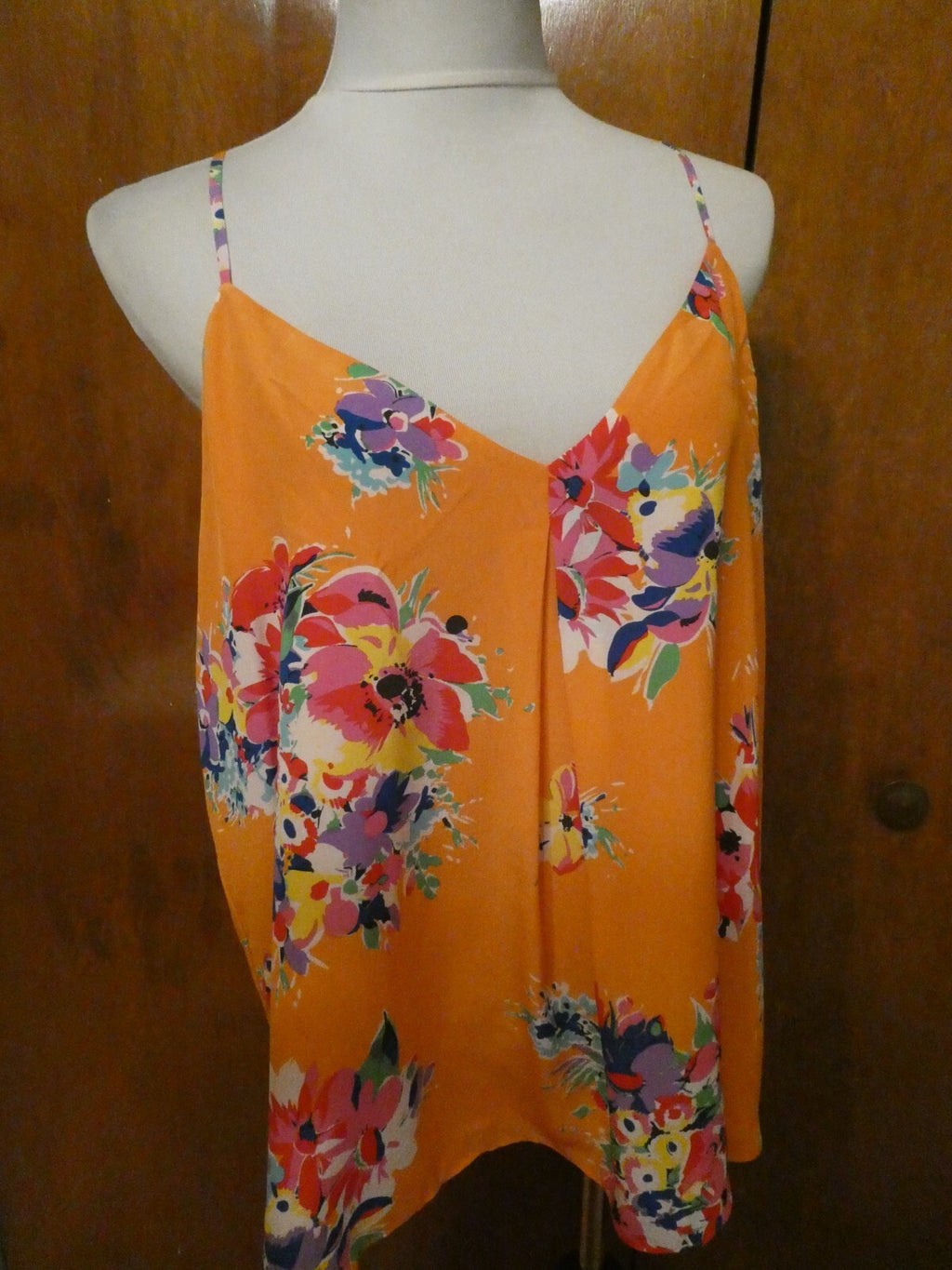 Polo Ralph Lauren Multicolor Women's Lined Evening 100% Silk Tank Top US XL