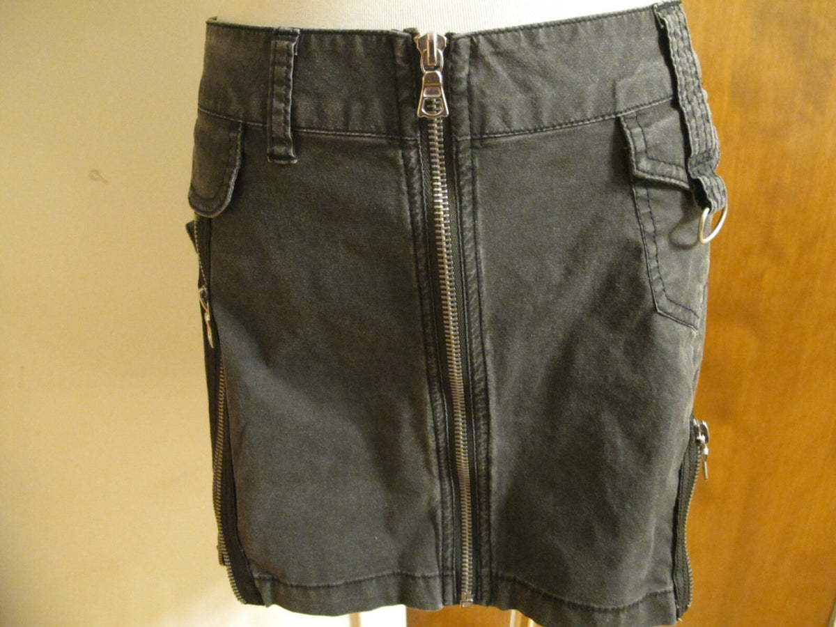 Buffalo David Bitton Divana Women’s Front Full Zip Mini Jeans Skirt Size 29 US M