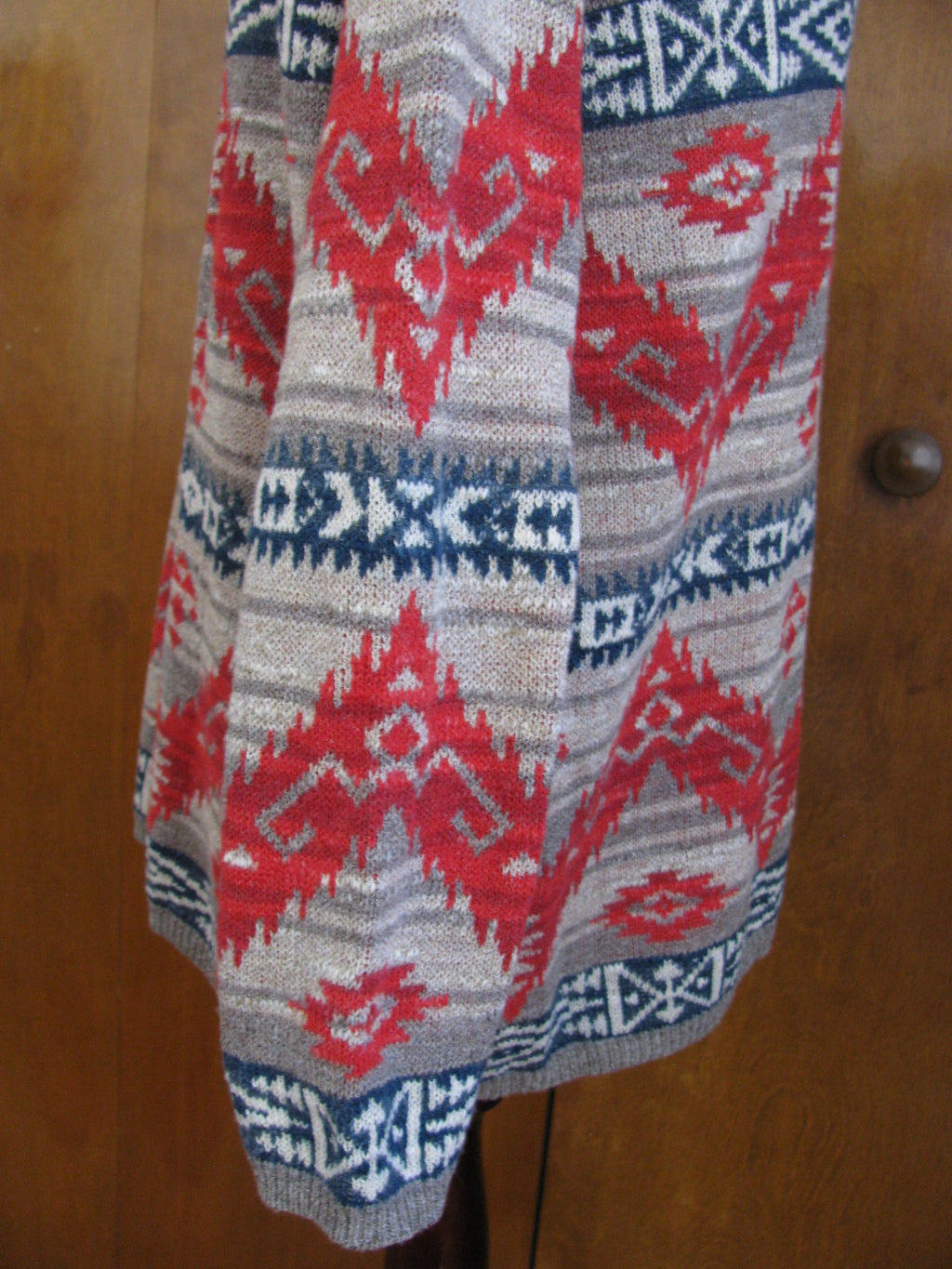 Denim & Supply women's multi color cotton 3/4 sleeves sweater XL 
