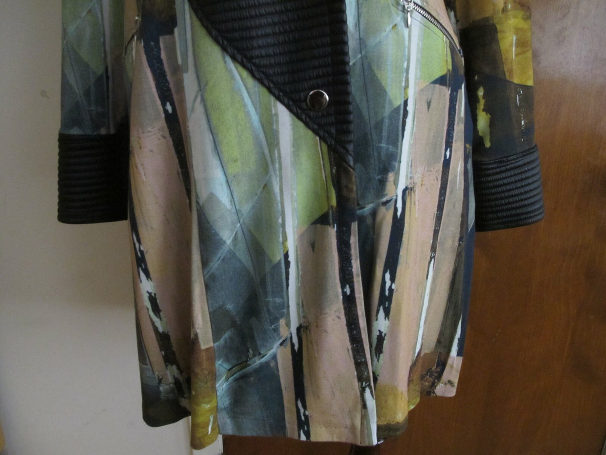 Michael Tylor Women’s Multi Color Vintage Viscose Dress Jacket XL Made In Canada