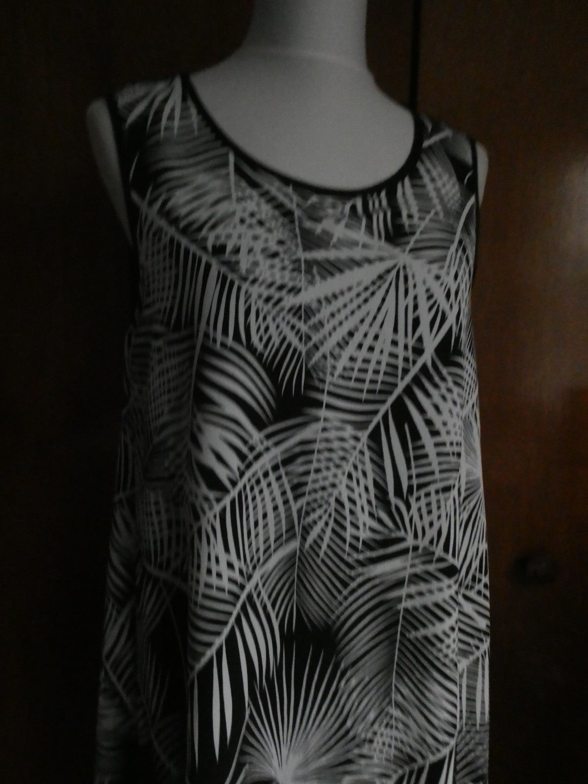Partizia Lusa Milano Black/White Detailed Asymmetric Tunic Dress Size Medium