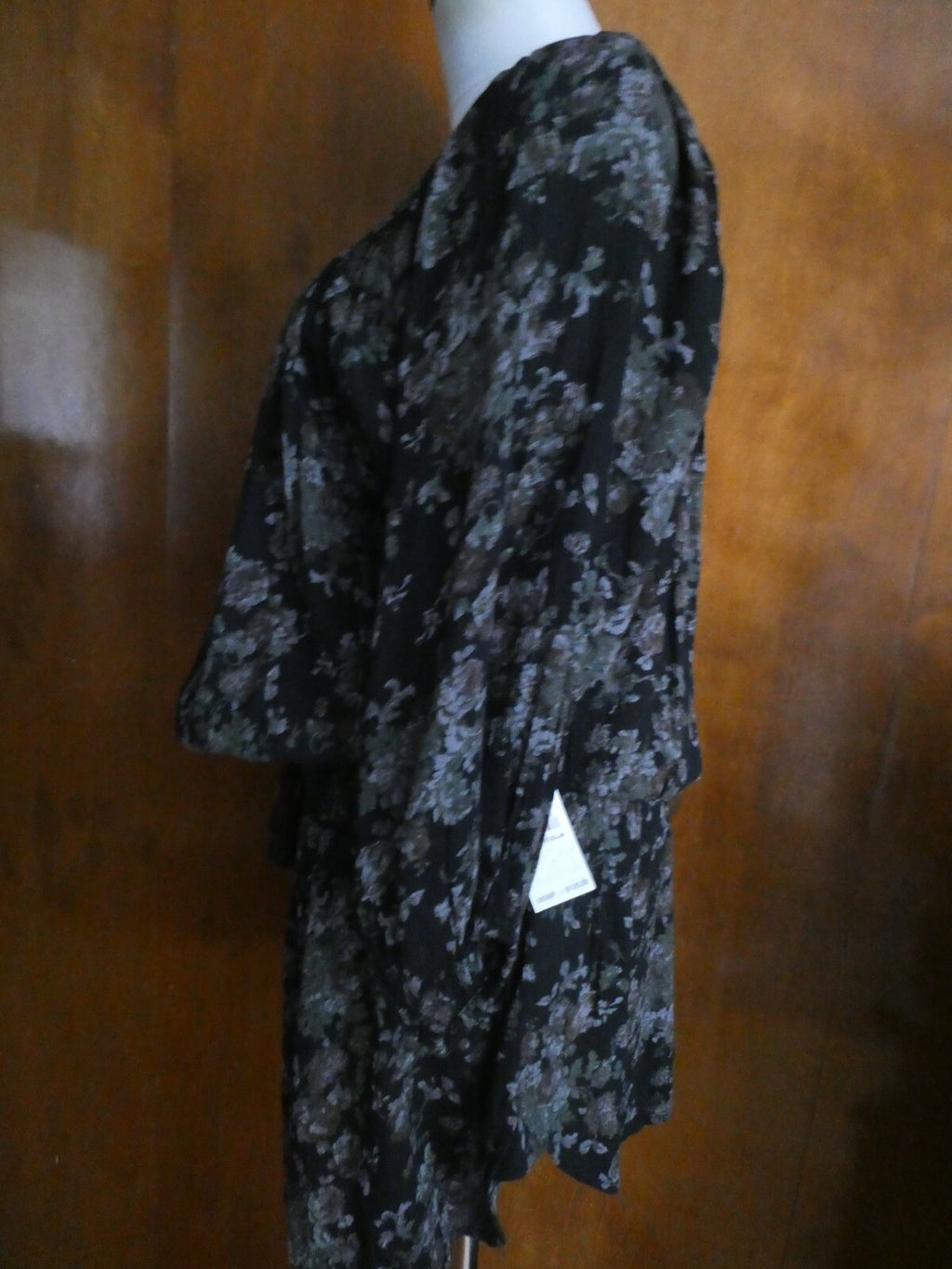 Denim & Supply Ralph Lauren Floral Printed Mini Dress Black Large
