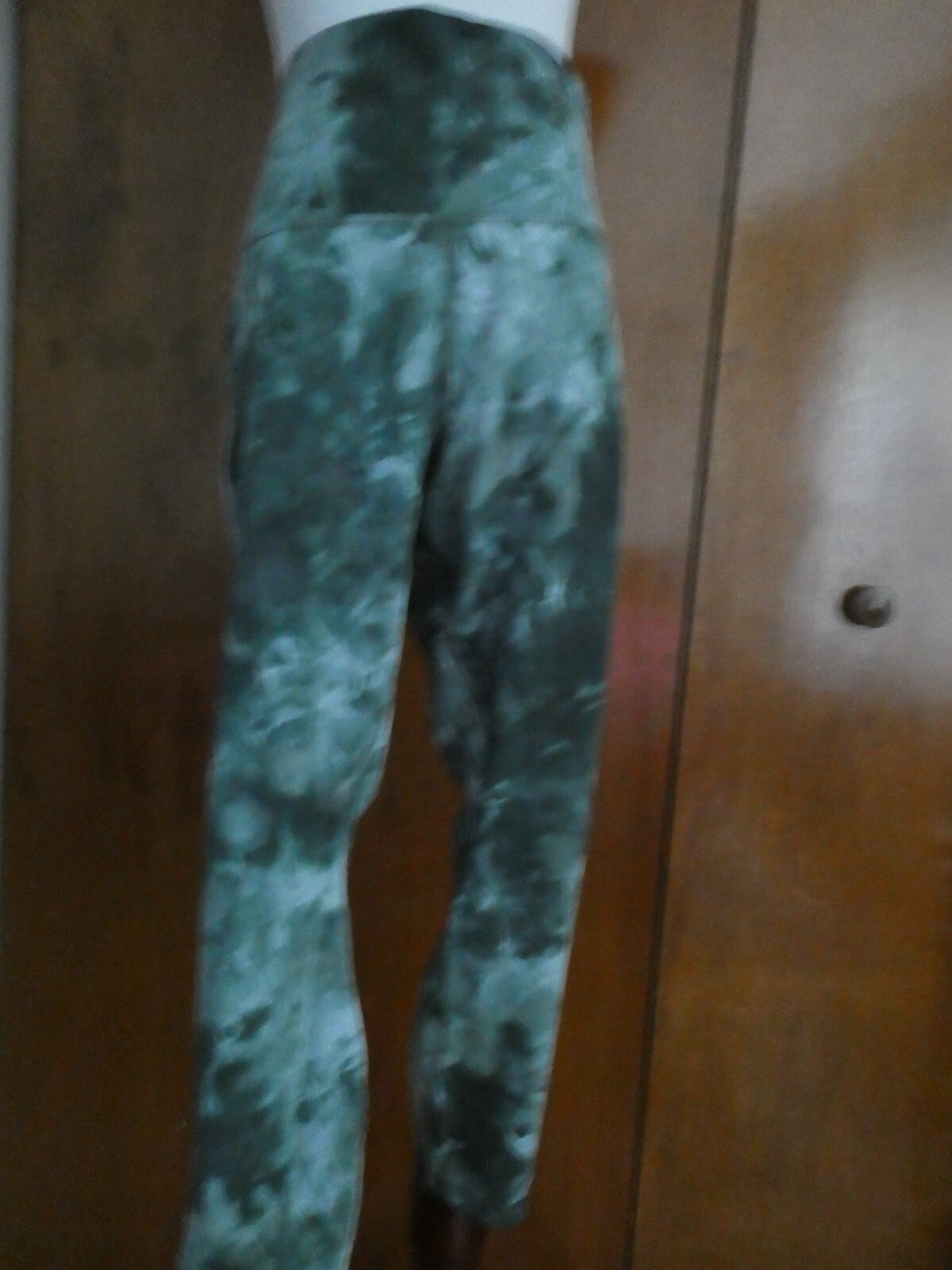 Lululemon Align Pant 25" Green Print Yoga Legging with Side Pockets Size 20