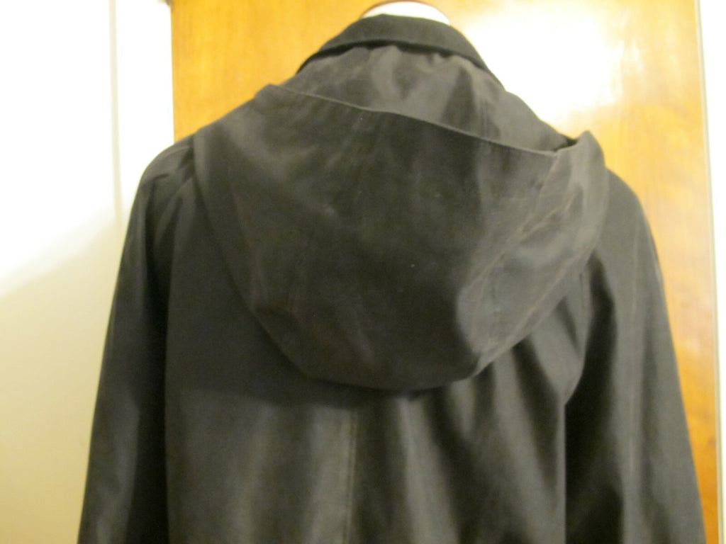 London Fog women's black A-line hooded jacket coat Small