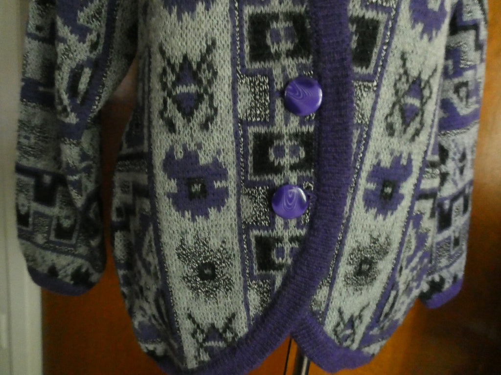 Vintage Wool Blend Sweater/Cardigan Ladies Fashion S.K.V.J. Medium