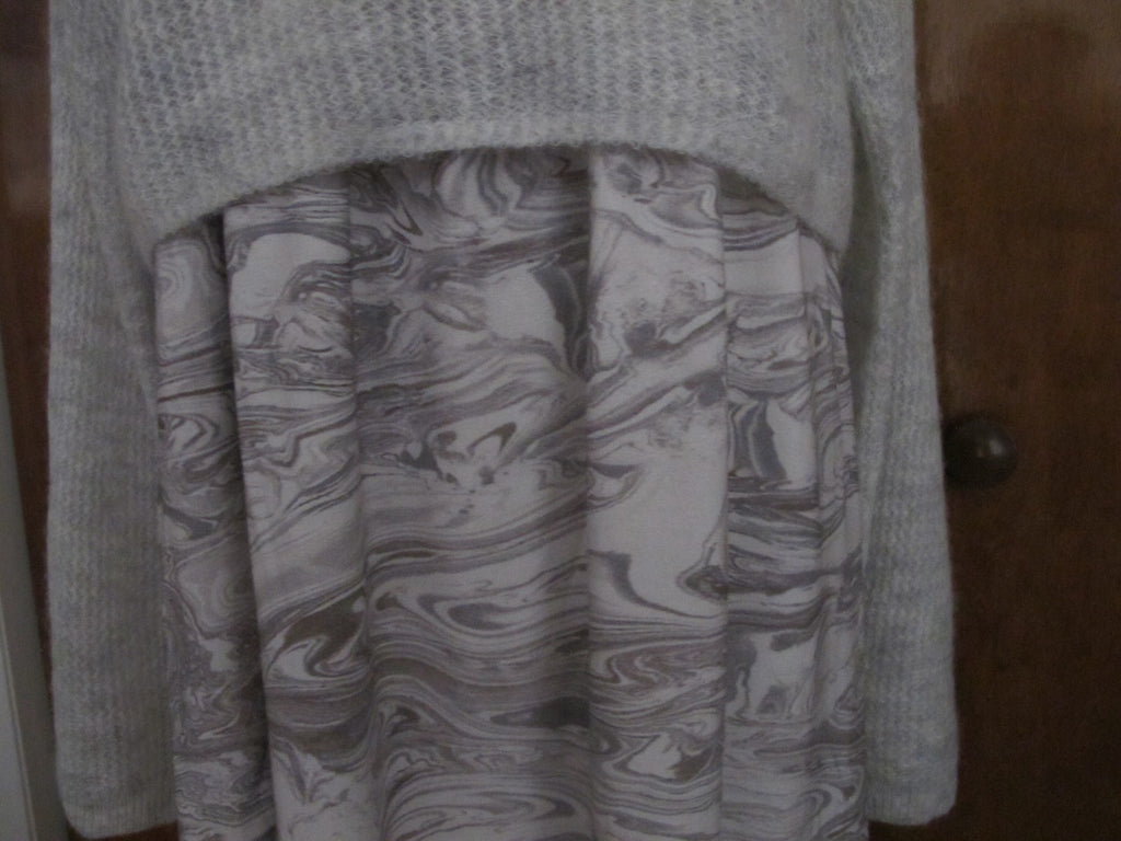Anthropologie sleeping on snow womens multi colored dress with sweater New