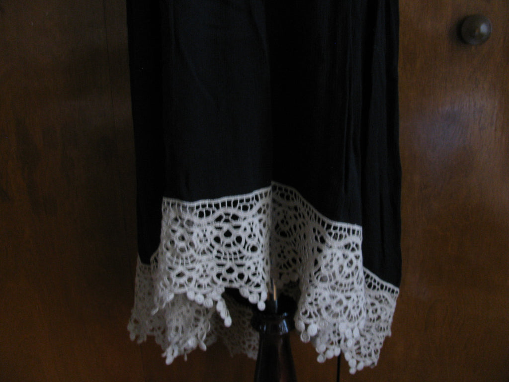 Free People Womens Asymmetric Black Decorated Embroidered Soft Rayon NWT Dress S