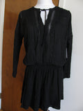 Free People women’s black 3/4 sleeves lined rayon sweater dress small