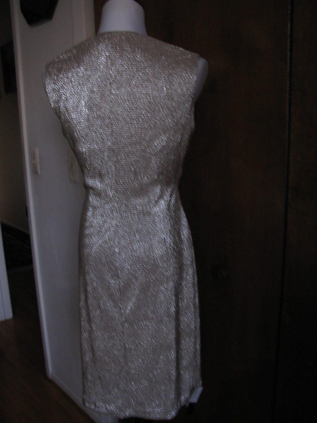 Ralph Lauren Women's White Gold Lined Evening Dress
