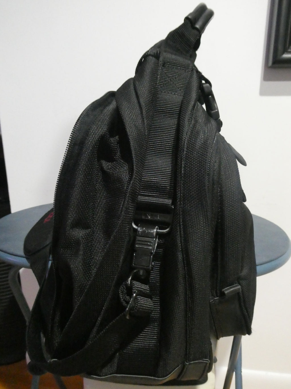 TUMI Expandable 3-in-1 Travel Bag Backpack Briefcase Black Ballistic Nylon 22"