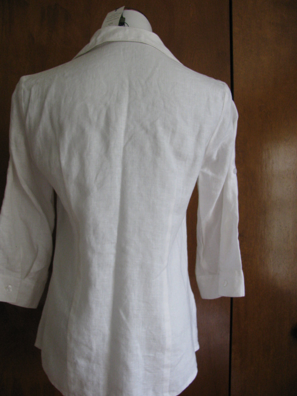 For Cynthia women's 100% linen white stylish tunic top small