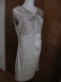 Ralph Lauren Women's White Gold Detailed Lined Evening NWT Dress size 16