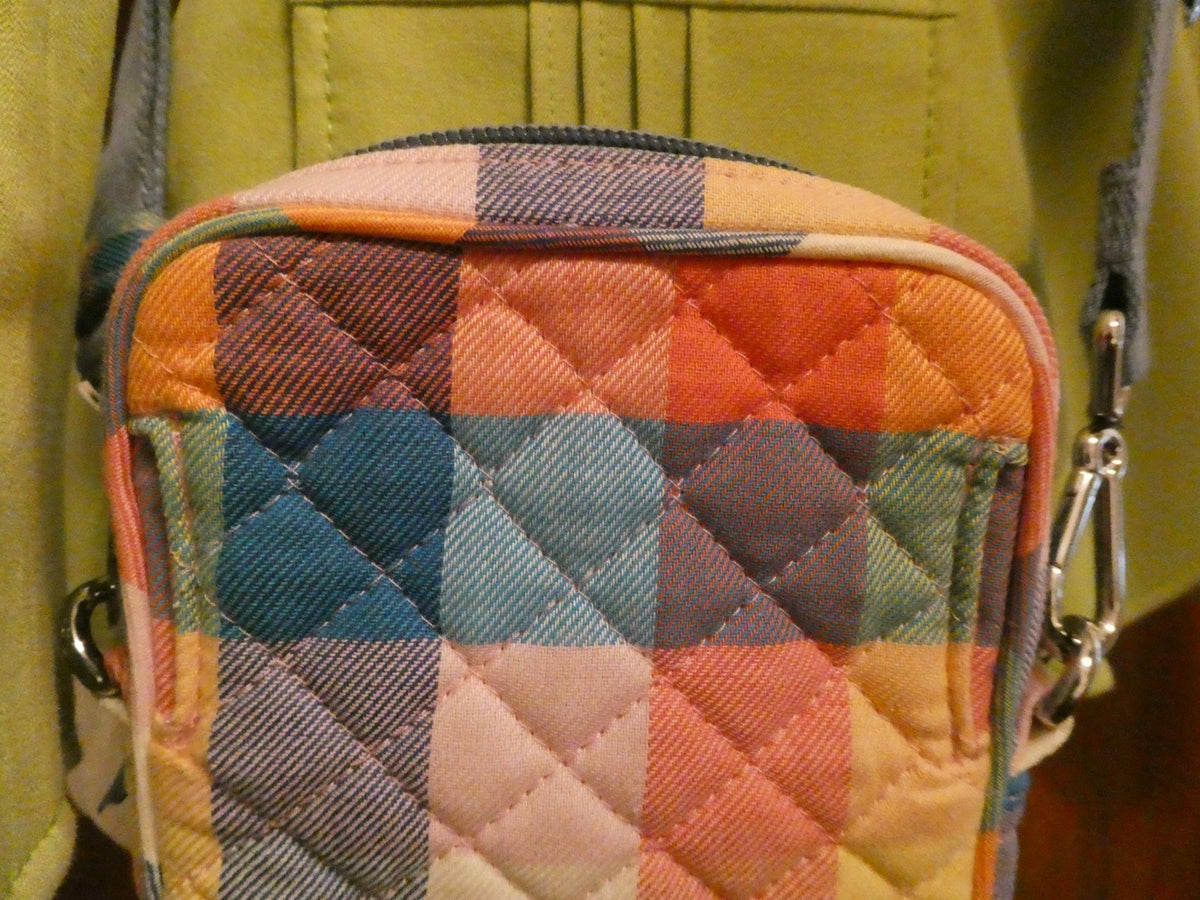 Vera Bradley Quilted Plaid Crossbody Bag Two-in-One Convertible Shoulder Bag