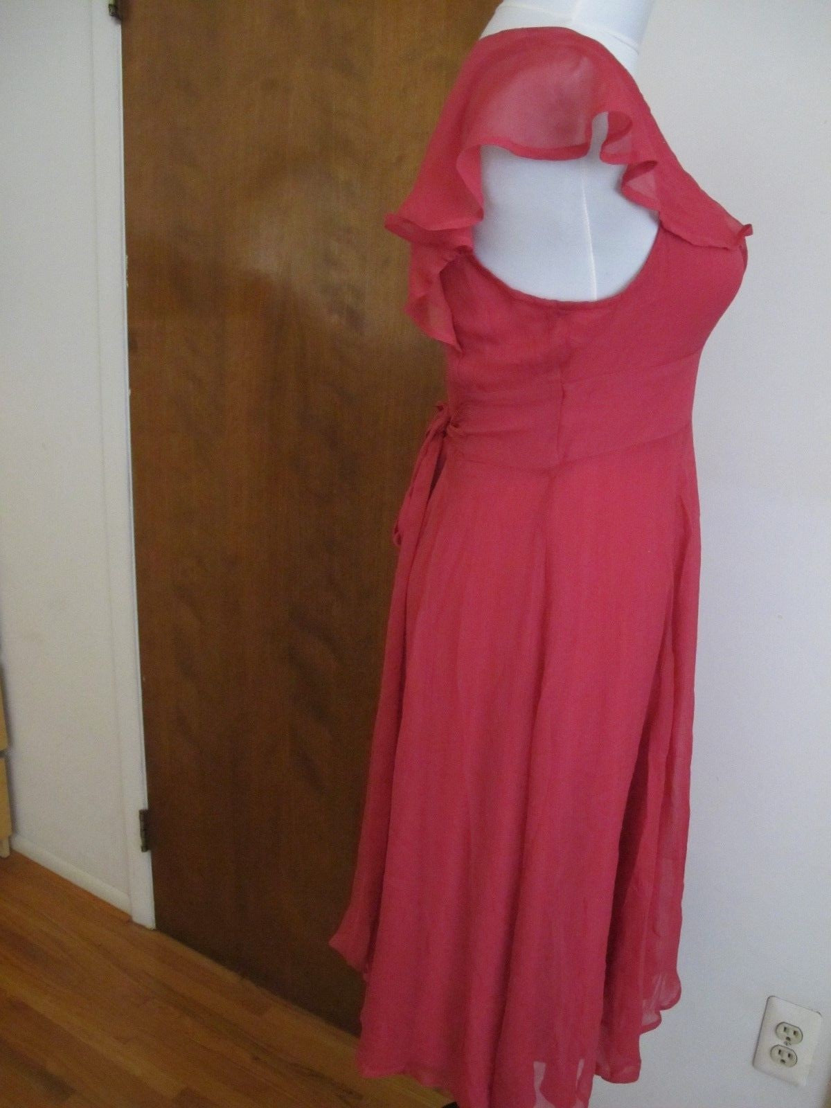 Anthropologie HD in Paris women's Pink/Rose Silk Dress Size 4 