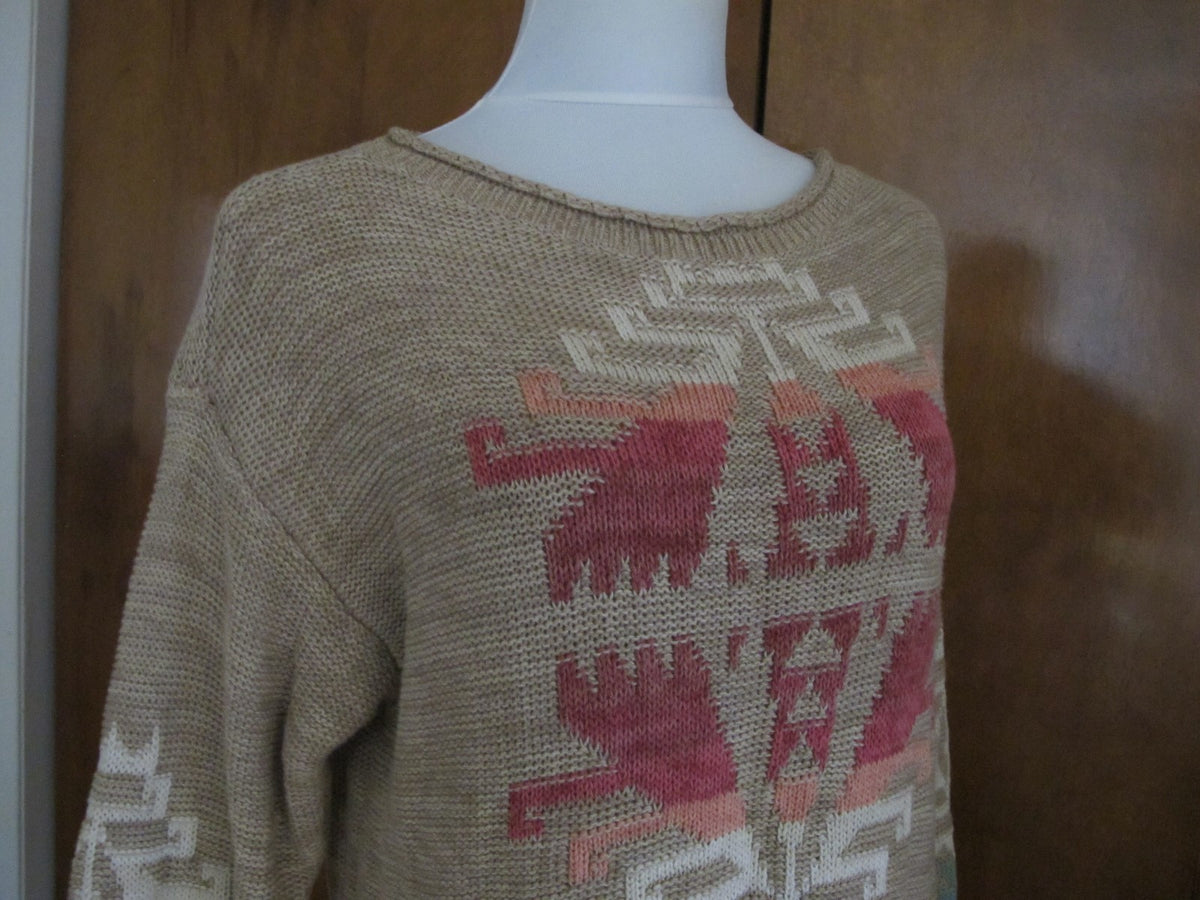 Lauren Ralph Lauren women’s beige gorgeous detailed sweater Large NWT 