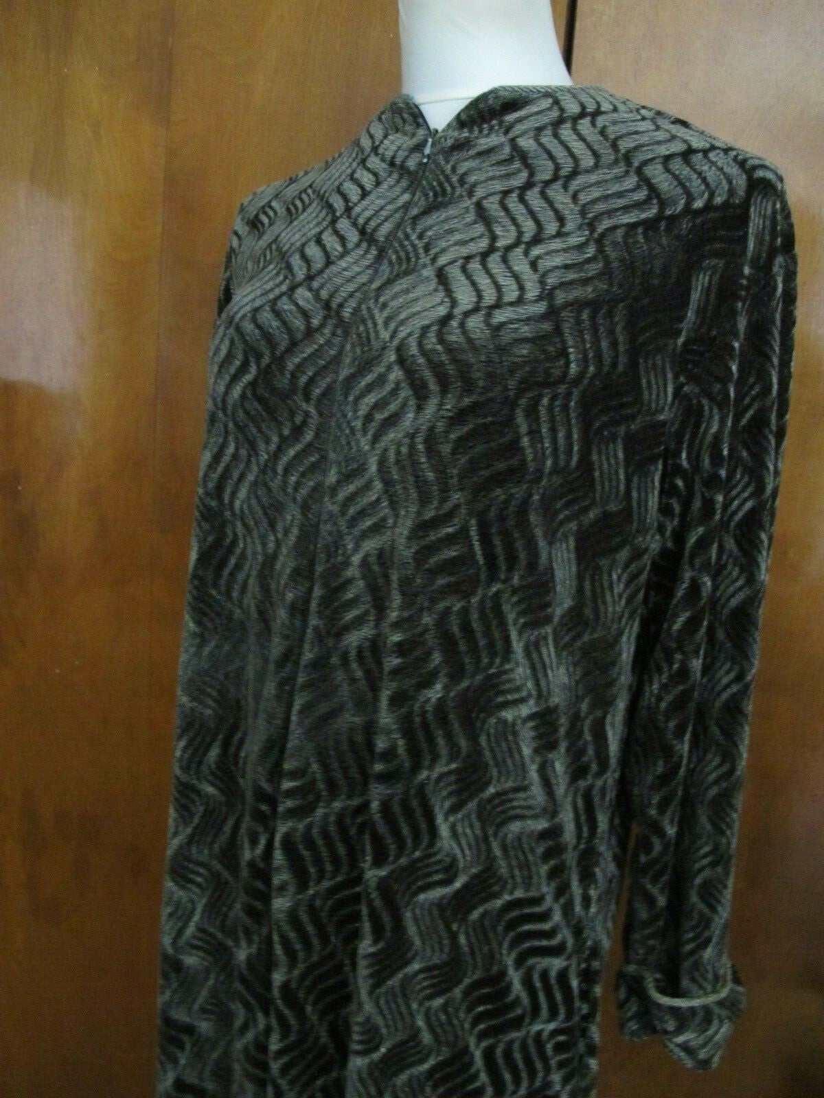 Melange Collection women's gray velour long sleeves dress size small 
