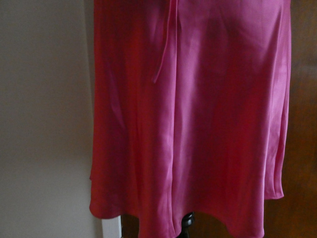 LACE Lingerie Satin Pink Chemise Slip Dress Made in Israel Sz XLarge(fits large)