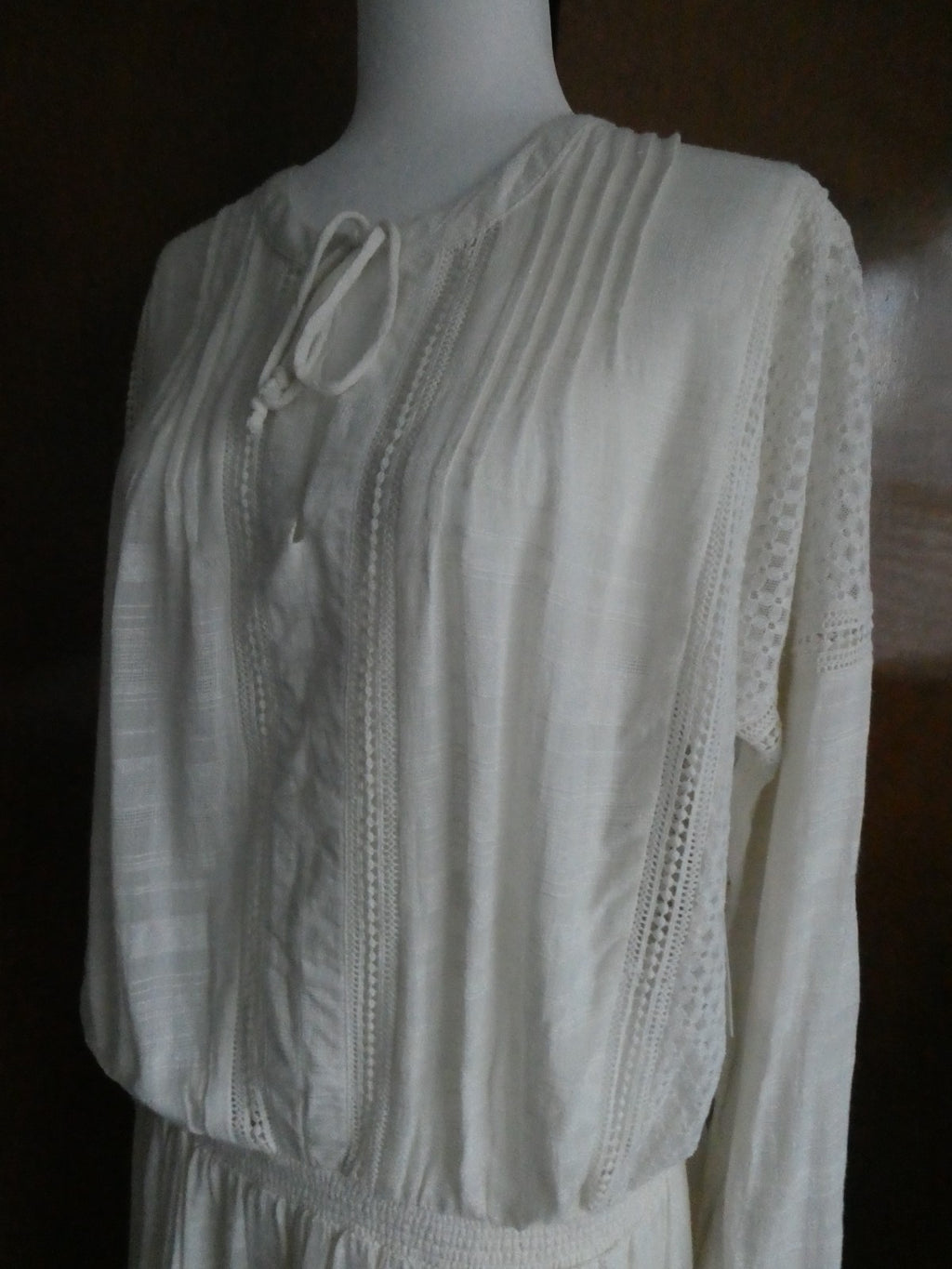 Free People women’s ivory 3/4 sleeves lined sweater dress size large