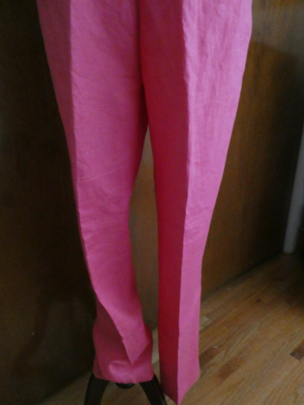 J Song Collection women's pink 100% linen full lined pants size 12 New