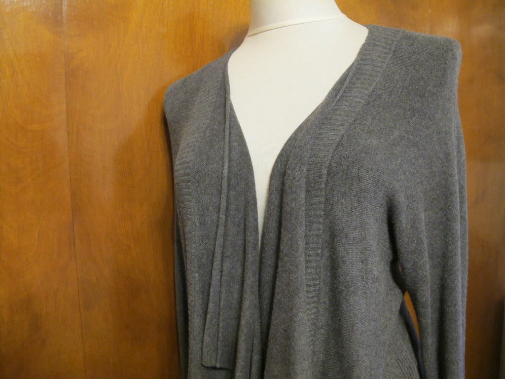 Eileen Fisher Women's Gray Long Cardigan Large 
