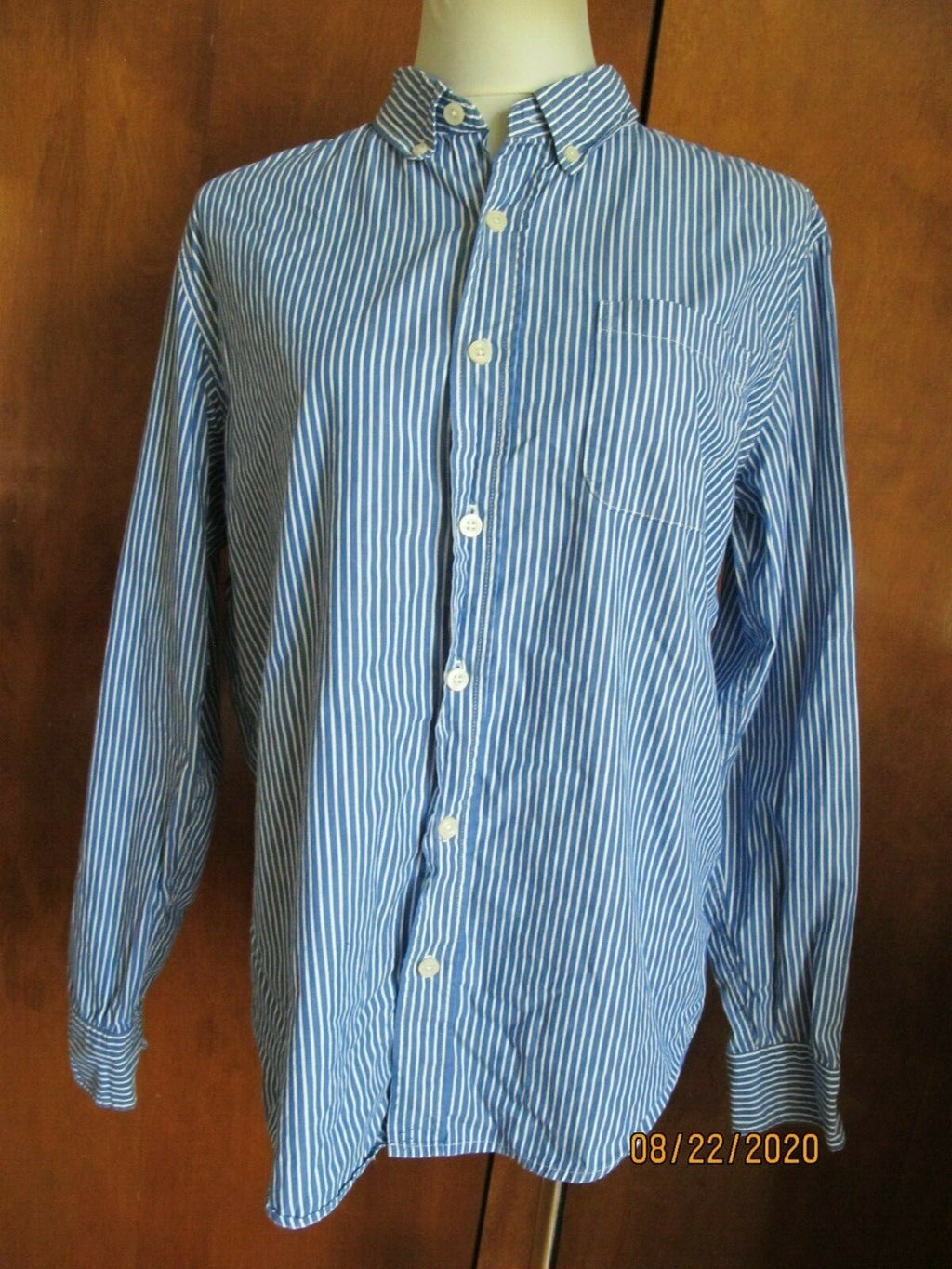 Fox Men's Striped Long Sleeve Button-up Shirt Size Medium