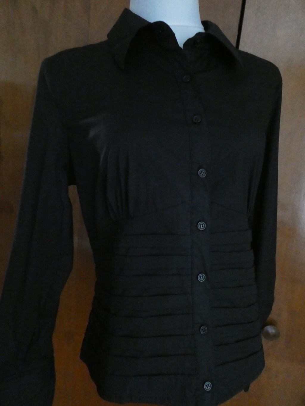 Kenar Women's Black Cotton Detailed Tunic Top Blouse Size 14 (fits size 12)