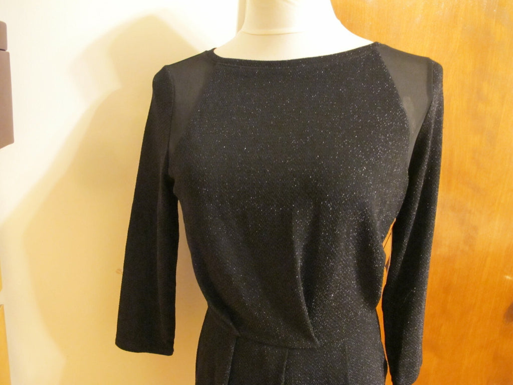 Rachel Roy women's stylish evening black mesh lined dress small