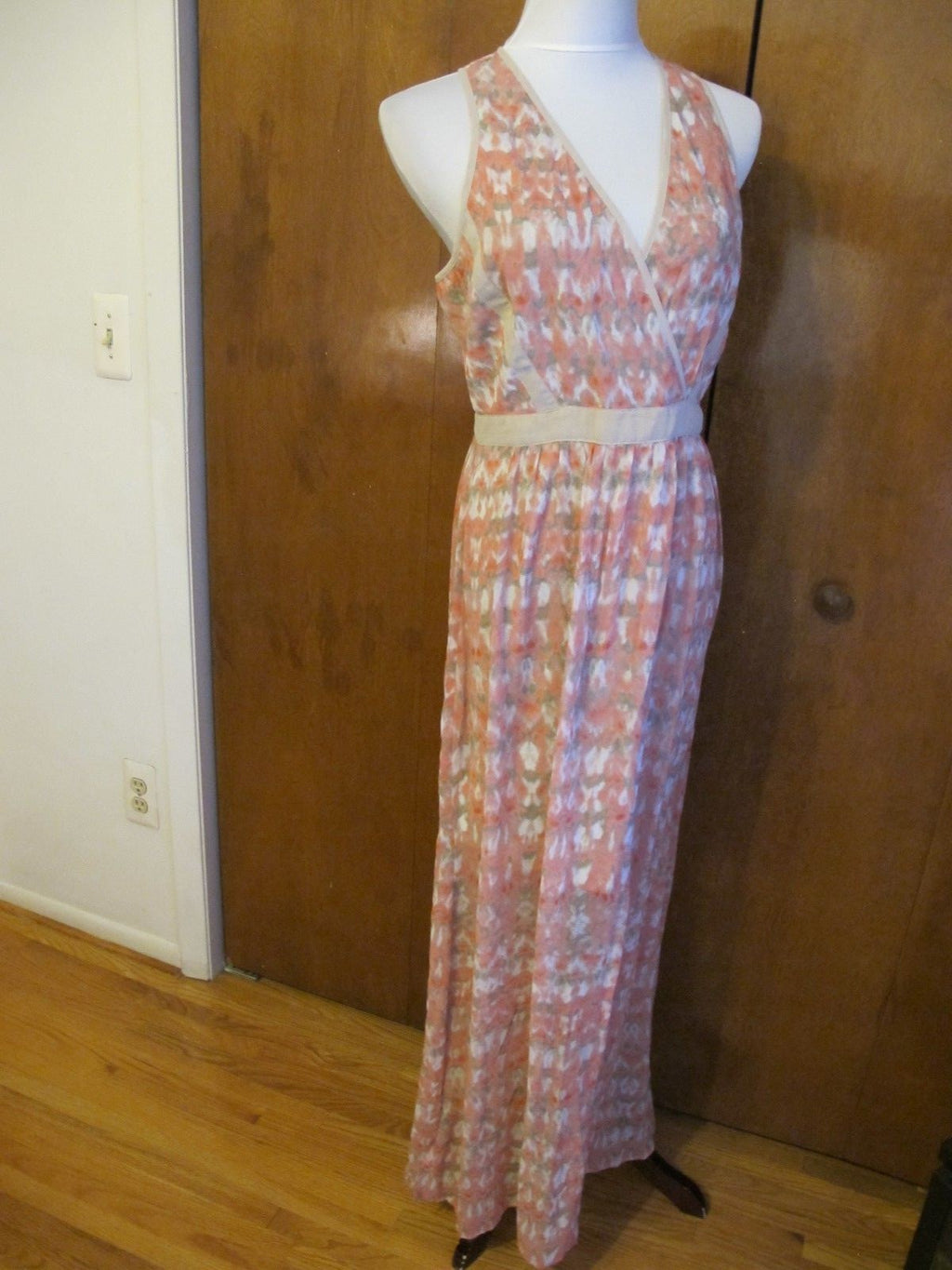 Calvin Klein Women's Multi Color Maxi Detailed Dress Size 10 NWT