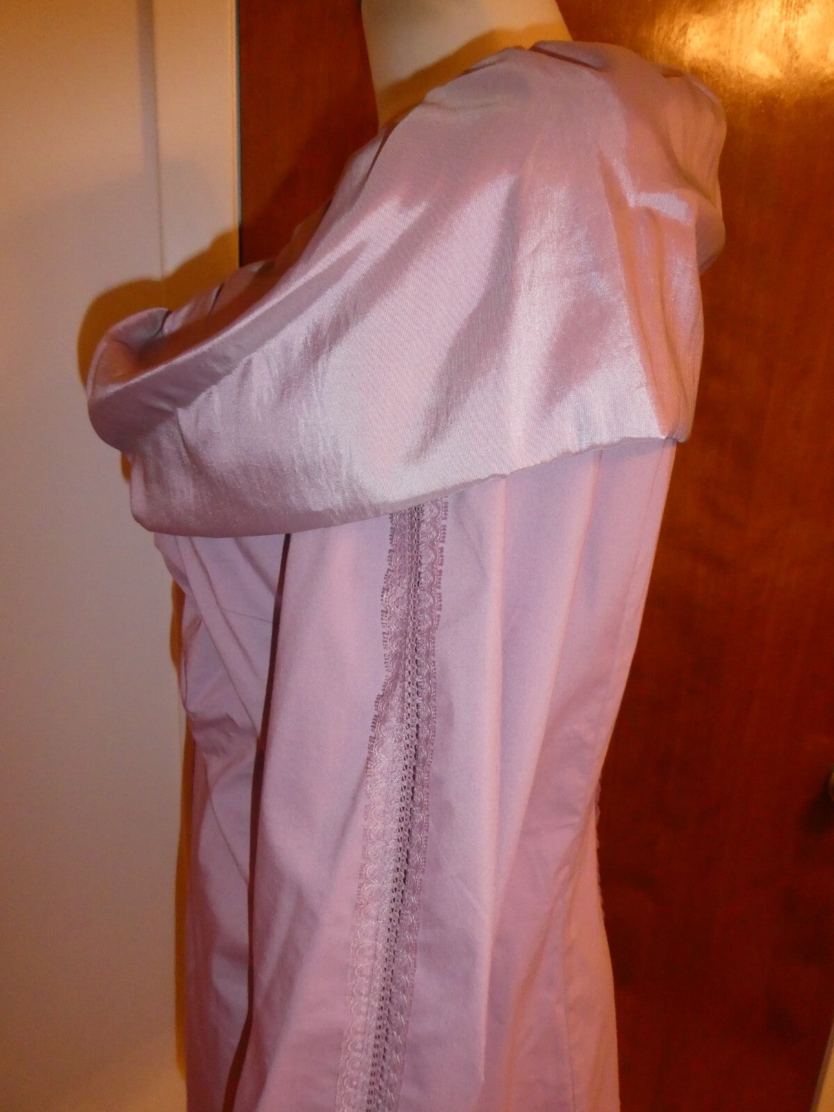 Kenar Women's Lilac Detailed Long Sleeves Evening Top Blouse Size Medium