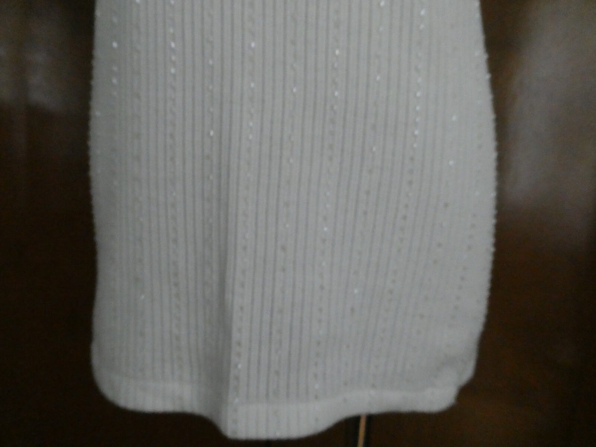 Polo Ralph Lauren women's detailed cotton blend white sleeveless sweater XL 