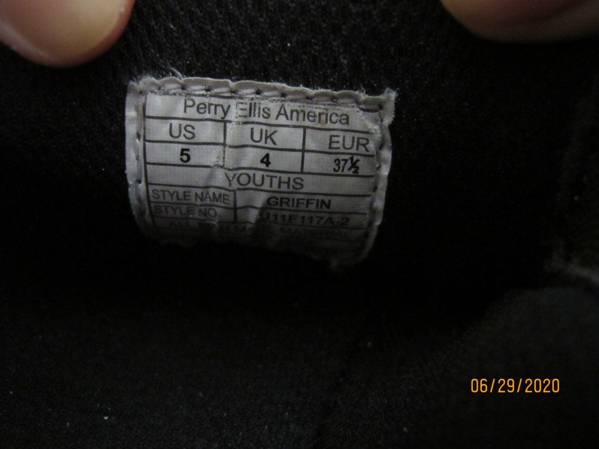 Perry Ellis America Boys Brown Slip On Shoes 5 