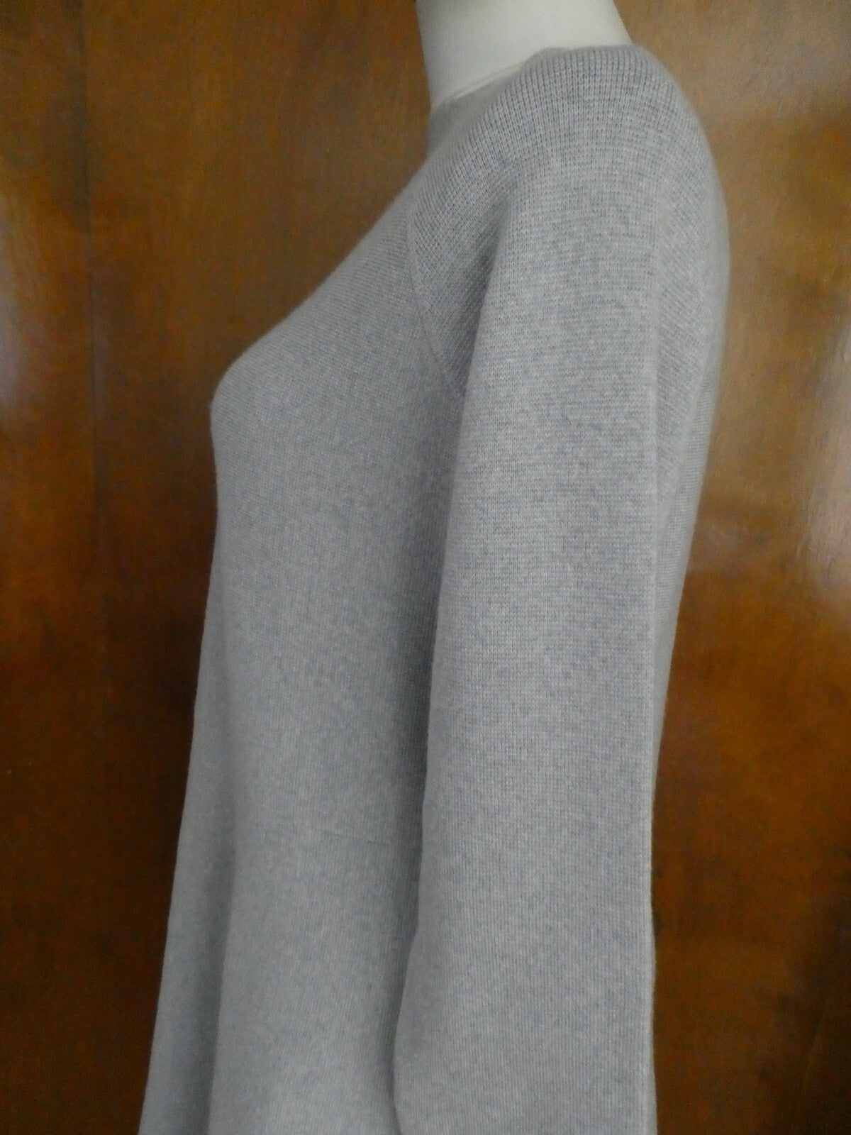 Armani Exchange Women's Gray 3/4 Sleeves Merino Wool Dress