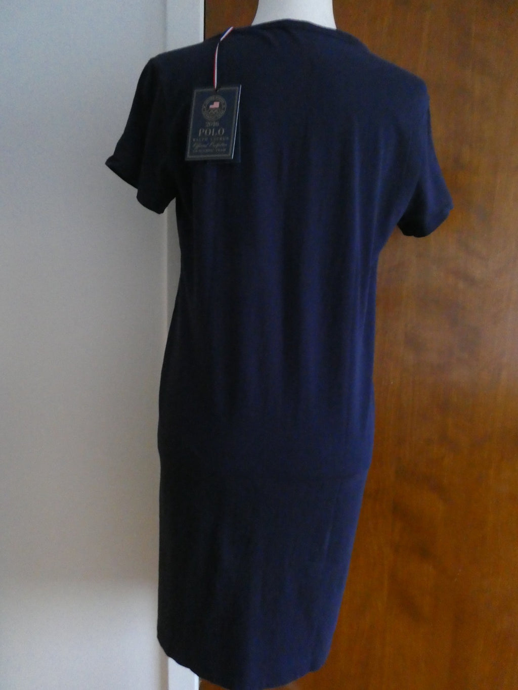 Polo Ralph Lauren 2016 Team USA Olympic Dress Women Navy Blue Cotton USA Graphic