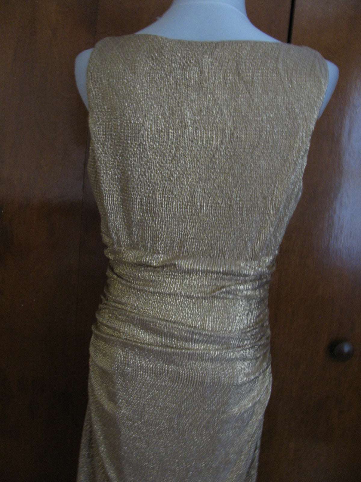 Ralph Lauren women's yellow gold lined evening dress Size 12 NEW