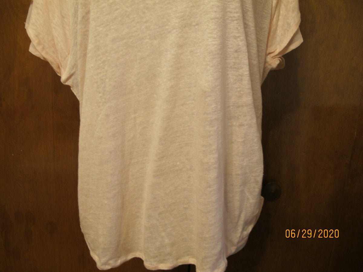 Anthropologie Eri +Ali Women's Rose Ruffled Linen Top