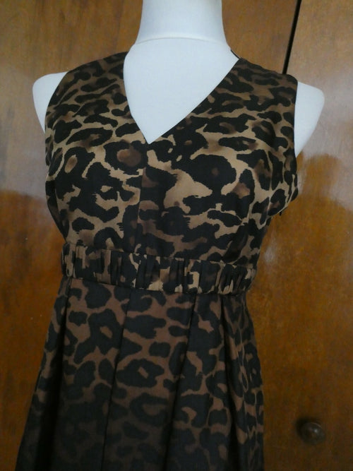 Alfani Women's Black/Brown Silk Dress 8P New