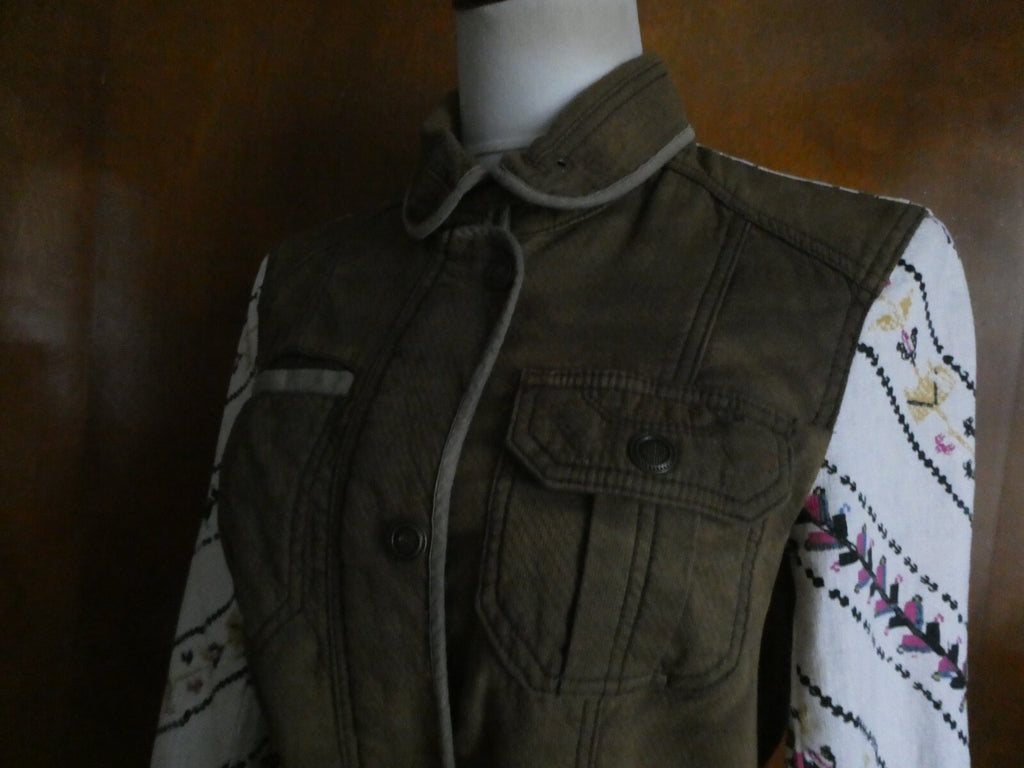FREE PEOPLE Multicolor Soft 100% Cotton Tie Jacket Size Small
