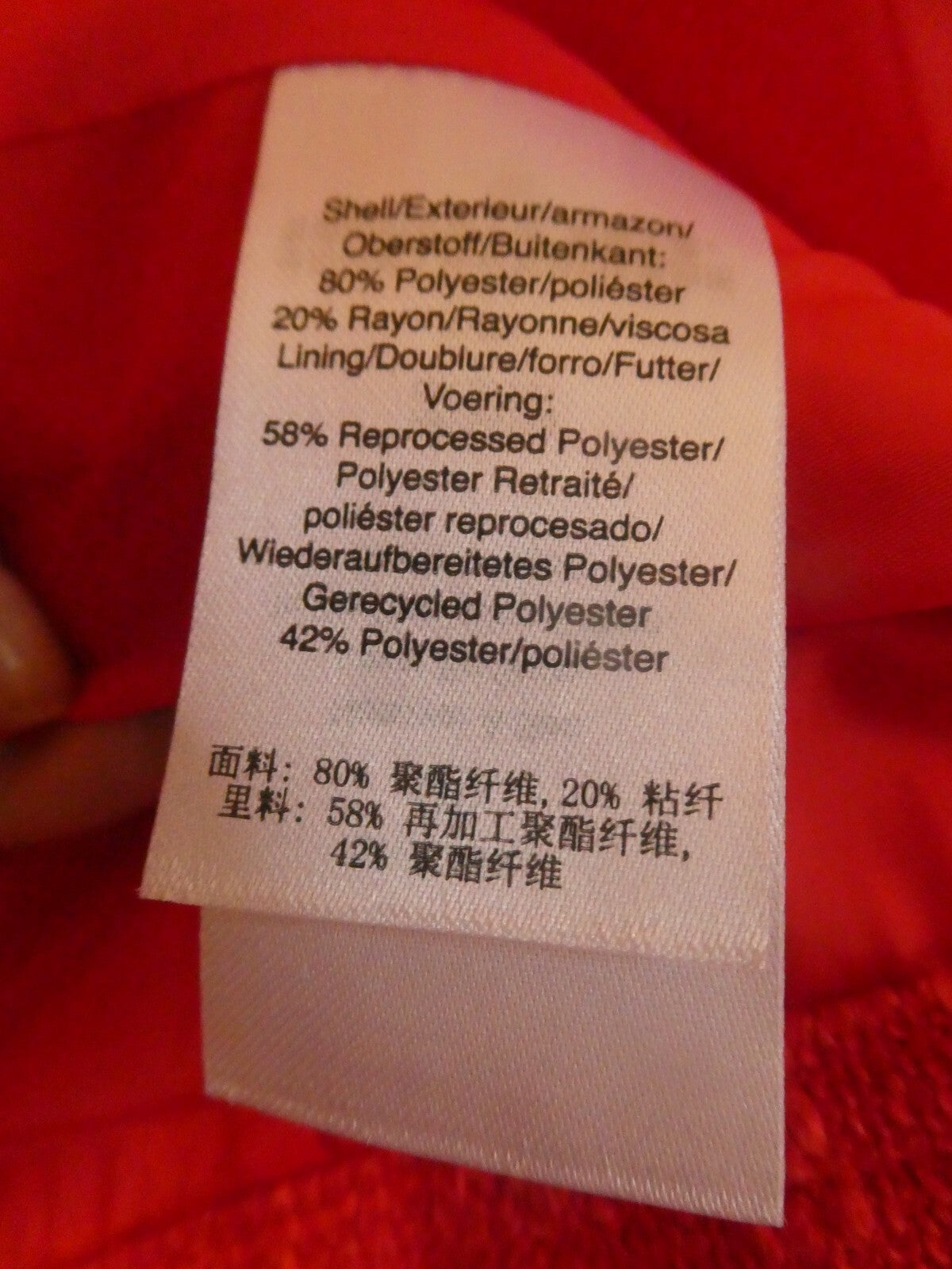 DKNY women red lined long sleeves blazer jacket size 12